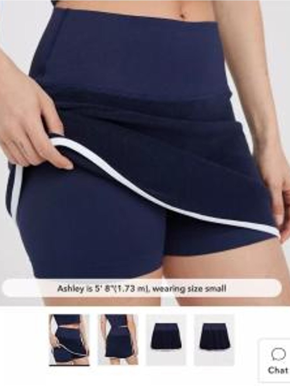NWT Offline By Aerie Hole In One Terry Cloth Polo Skort Womens Medium Navy Blue